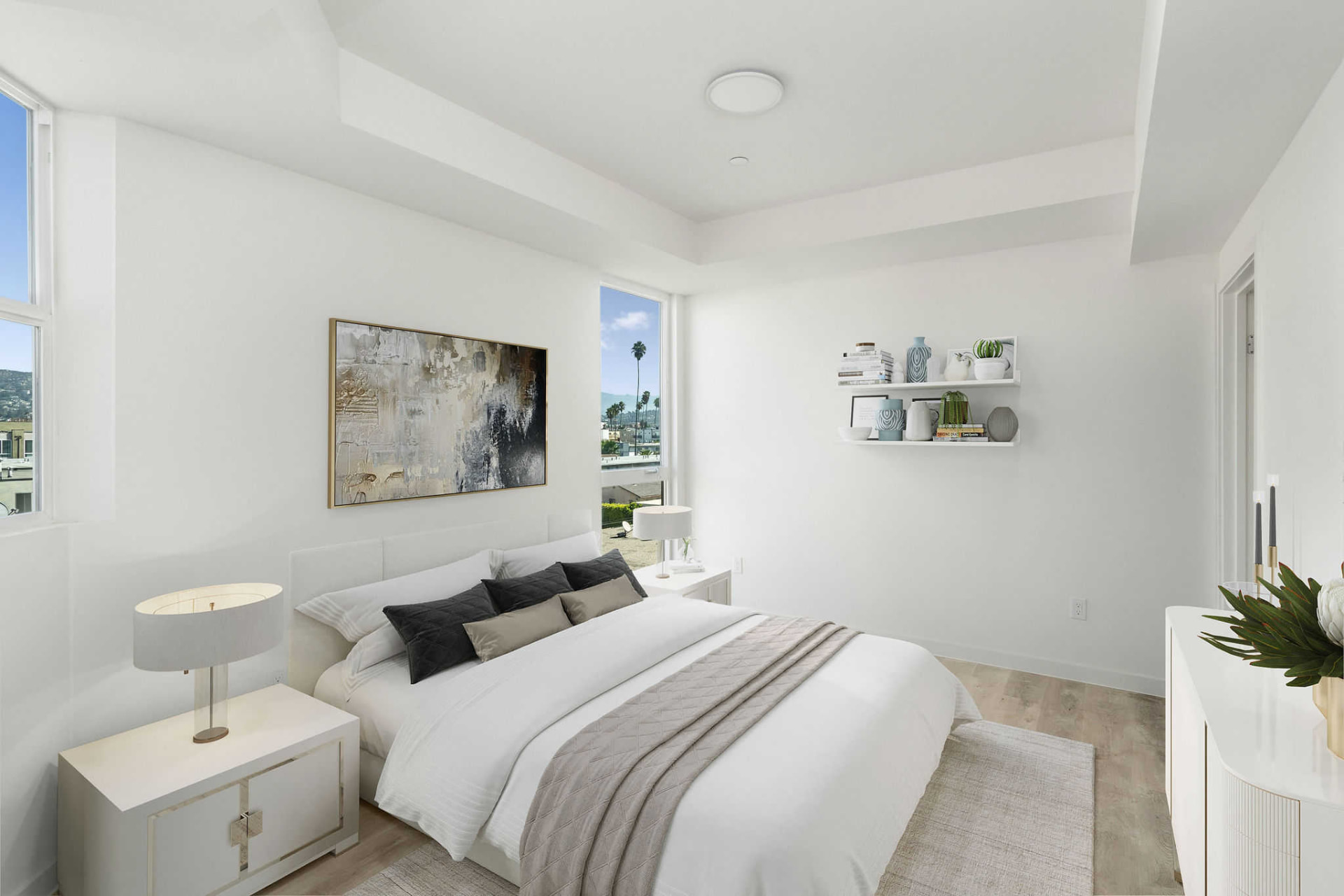 Bright second bedroom with natural light