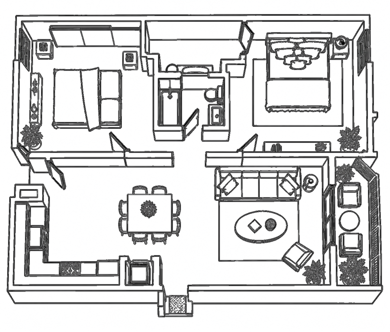 Floor Plan DR floor plan — 940 square feet